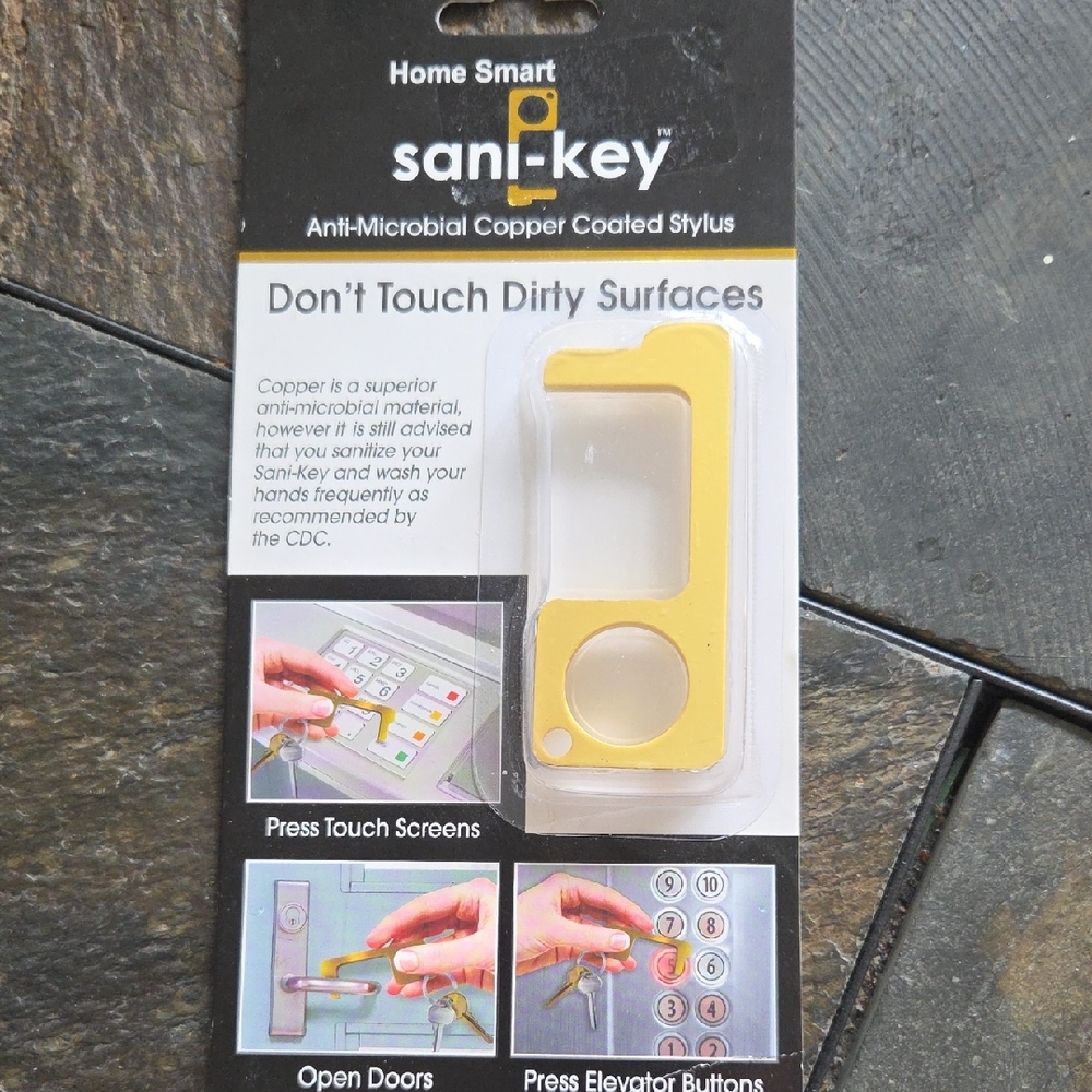 Sani-Key Anti-Microbial Copper Coated Stylus - Yellow